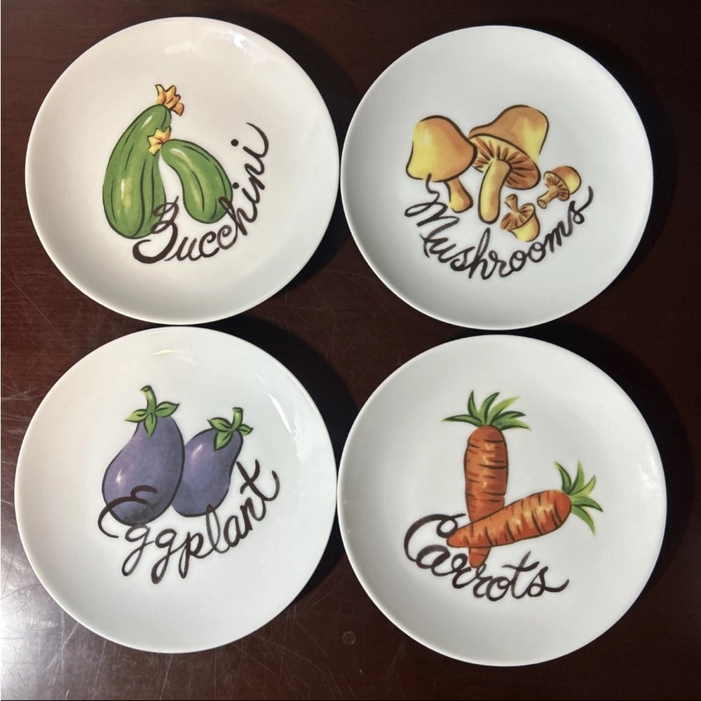 Lenox Vegetable Bread & Butter Appetizer Salad Plates - Set of 4